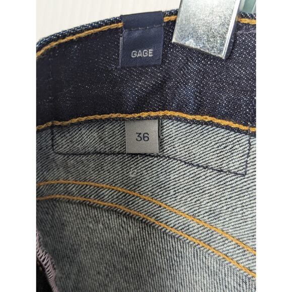 Citizens of Humanity Gage Jeans 36x33 Dark Wash Slim Straight Distressed Faded - Picture 5 of 10